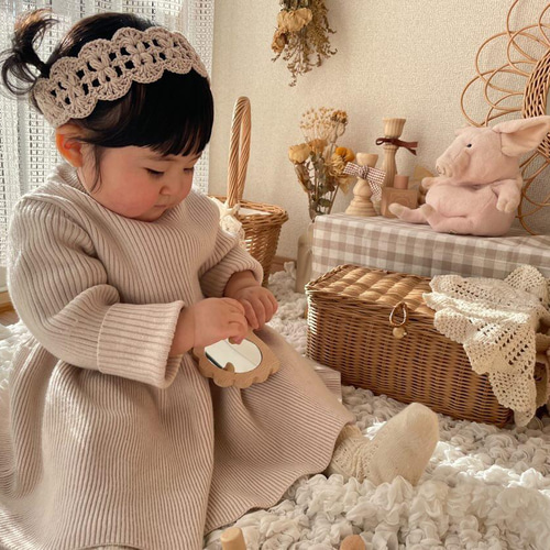 hair band】ベビーヘアバンド キッズヘアバンド ヘアバンド かぎ編み