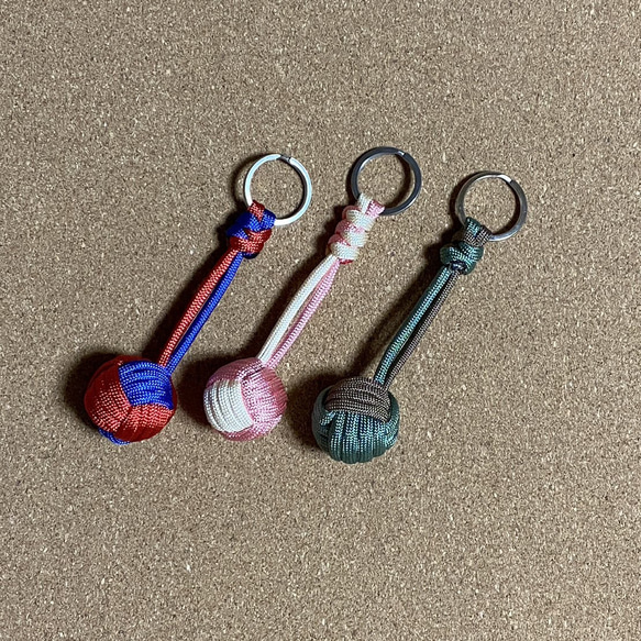 猿玉（モンキーフィスト）パラコードキーホルダー モンキーフィスト