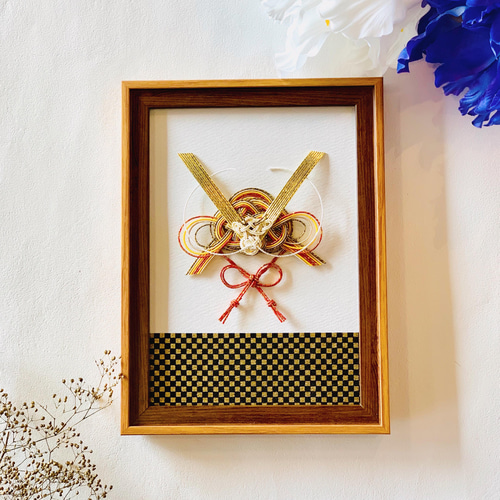 水引兜飾り【黄色威】2L判フレーム 五月人形・こいのぼり tomoemon