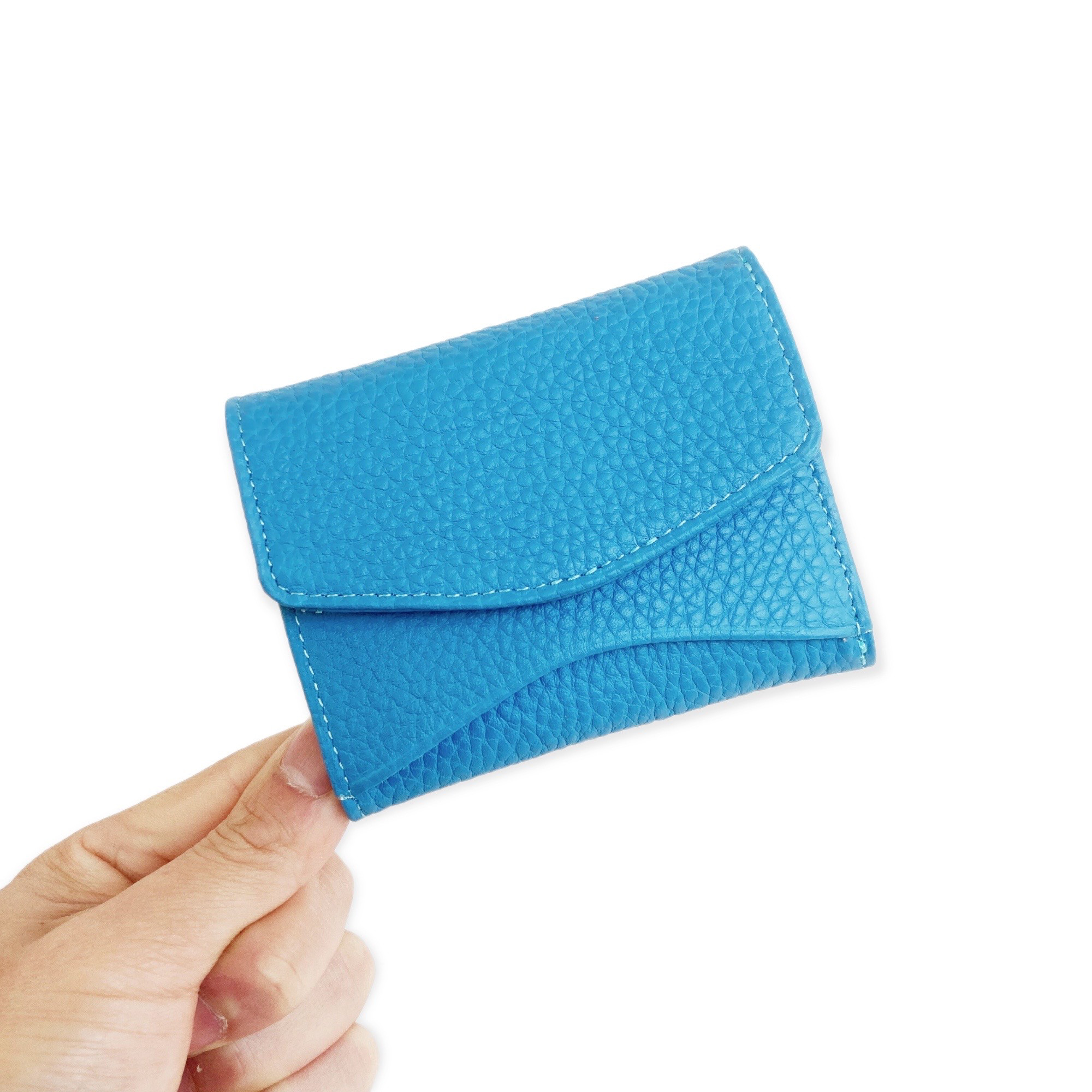 〜小さな柔らか財布〜 マイクロウォレット  シュリンク革< ロイヤルブルー> ギフト包装無料