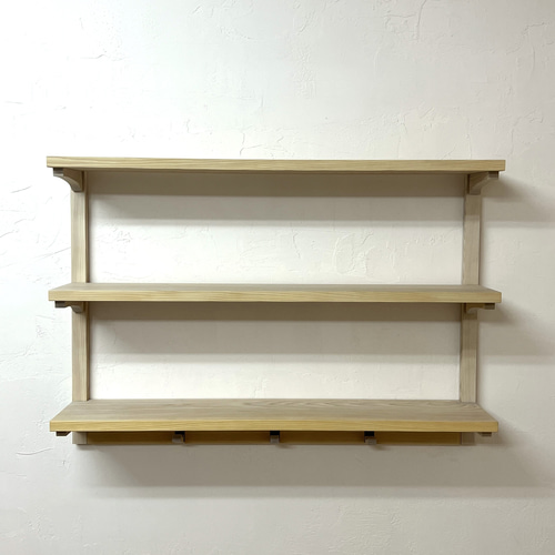 mellow(*ˊᵕˋ*)　ウォールシェルフD＊ウォールナット 受注生産品】ウォールシェルフ～無垢材で製作 アパートや