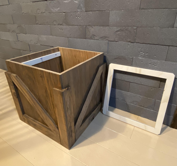 カントリー　ダストbox   観葉植物　アメリカン　ヴィンテージ 6枚目の画像