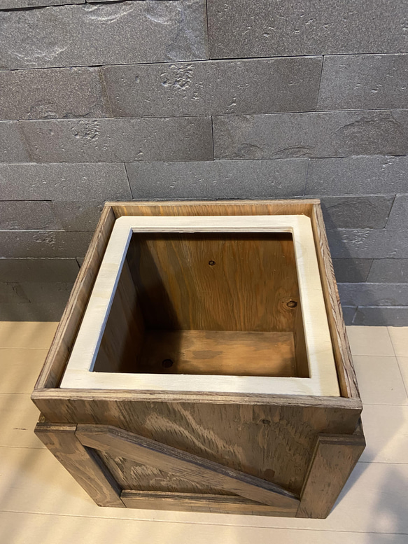 カントリー　ダストbox   観葉植物　アメリカン　ヴィンテージ 5枚目の画像