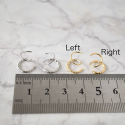 重ね付けに見える！極小　フープピアス (8mm)(ゴールド/シルバー）メンズ　つけっぱなし　低金属アレルギー対応　華奢 7枚目の画像