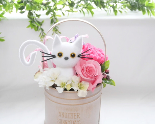 リクエスト専用　紫の花束　猫　5個セット 6d3ac68efe914bb0f78f2a1aa9c006
