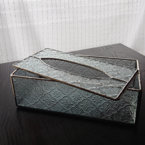 ステンドグラス ティッシュボックス フローラ gm-029 ティッシュケース