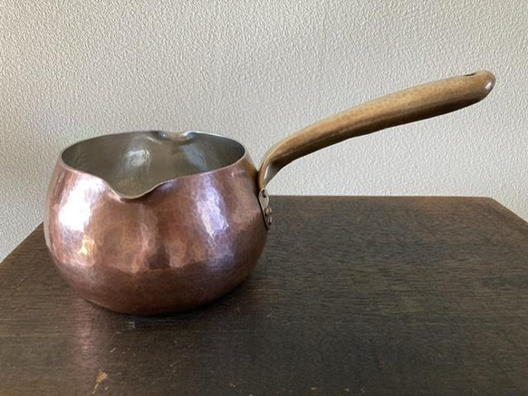銅製ミルクパン(Lサイズ:口径約12㎝) ※受注品 鍋・土鍋 yurisuke 通販