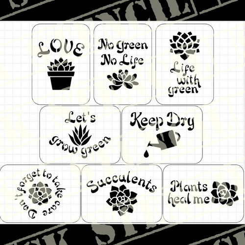 ステンシルシート 【S-125】 その他素材 ⚠プロフ必読⚠SKステンシル  