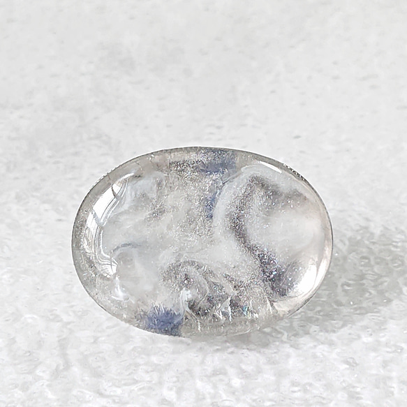 No.25 薄氷(うすらい) 帯留め 天然石(クォーツ、クラック水晶他)使用