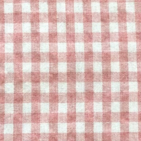 紐が選べるピンクの巾着(中チェック) 2枚目の画像