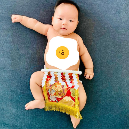 化粧まわし 赤ちゃん 3ヶ月～2歳 名前旗 端午の節句 泣き相撲