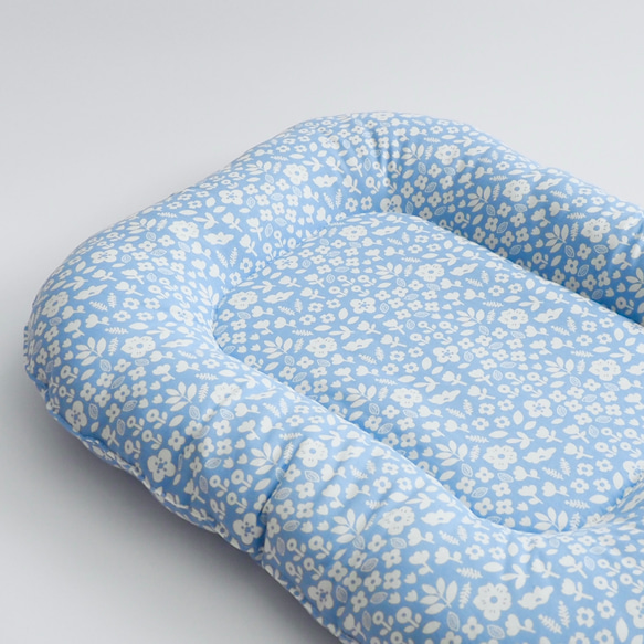 うさぎ用 ゴロンちょマット・ブルーフラワー(クッション、ベッド) 5枚目の画像