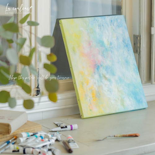 オイルパステル原画 水平線ににじむ 絵画 Hidamari art 通販 オイルパステル原画 水平線ににじむ 絵画 Hidamari art 通販