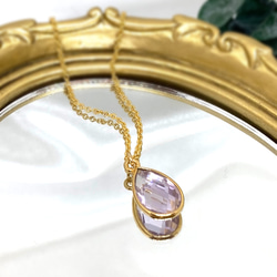 【天然石】宝石質ピンクアメジストのネックレス 5枚目の画像