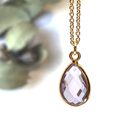 【天然石】宝石質ピンクアメジストのネックレス 6枚目の画像