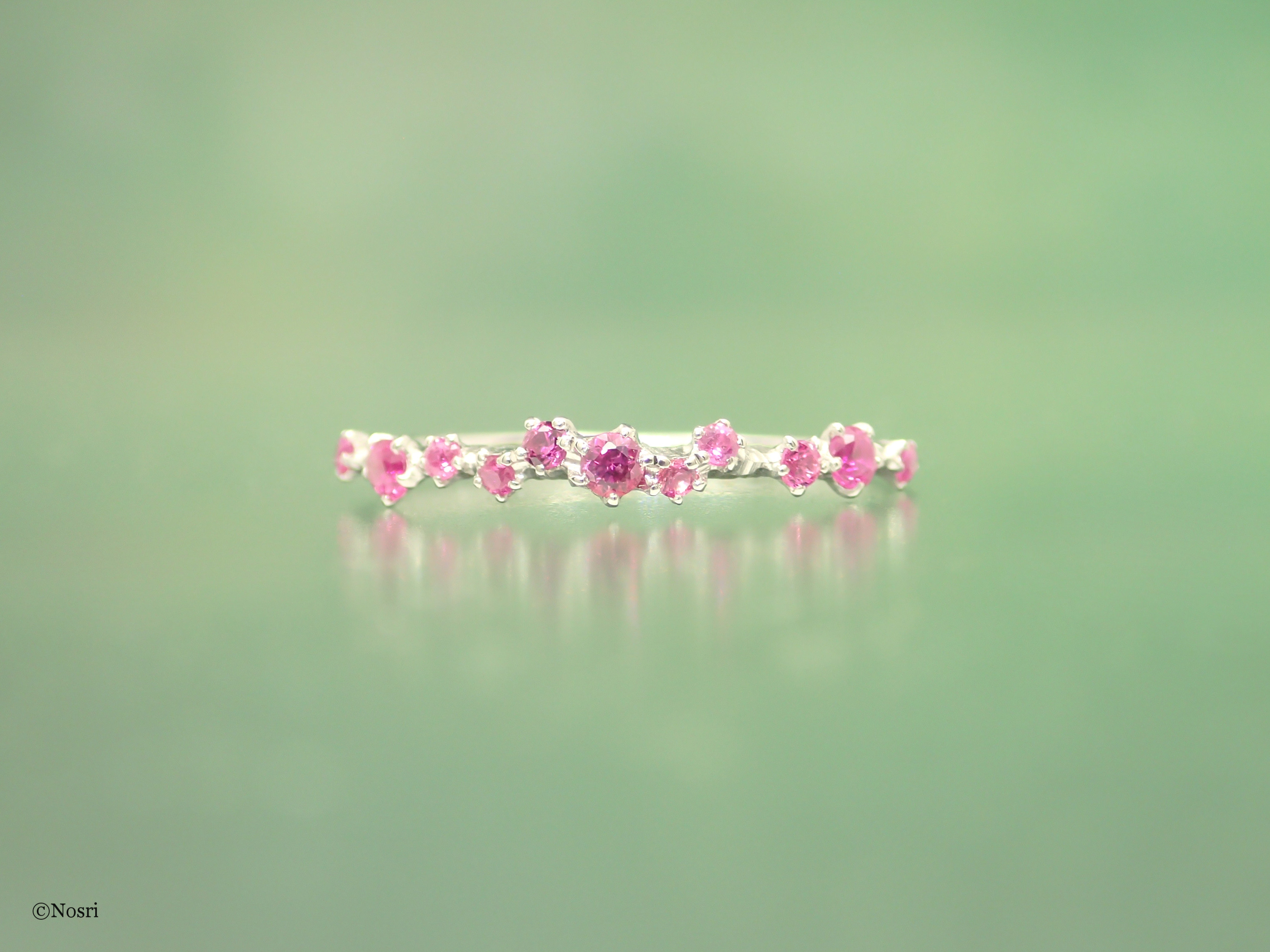 星屑の指輪 ピンクサファイア（エトワール リング）creema限定