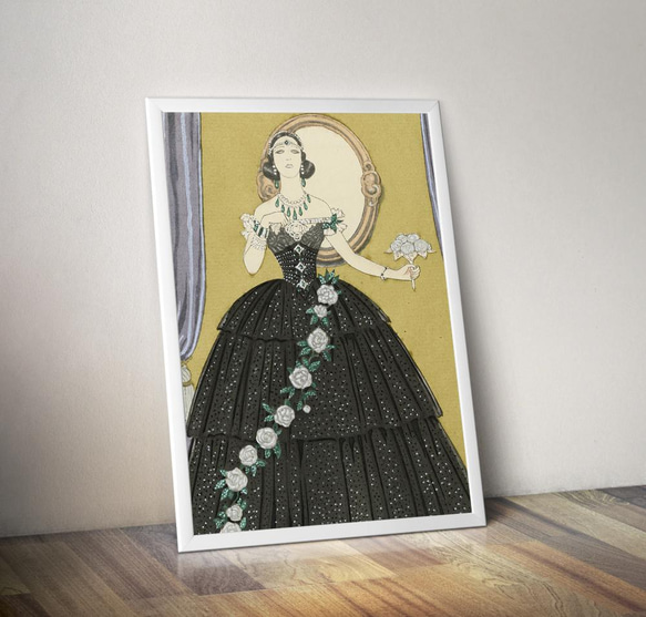 【NO.39】黒い薔薇のドレスアートポスター☆ゴシッククラシックモダンアンティーク★A5A4A3A2A1B5B4B3B2 11枚目の画像