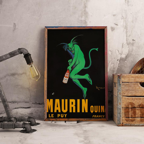 NO.40】緑の悪魔ヴィンテージアートポスター☆レトロパンクロック