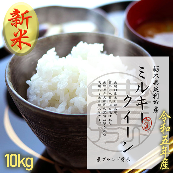 新米 ミルキークイーン 10kg お米 無洗米 白米 玄米 令和5年 栃木県産 低農薬 減化学肥料 米 こめ コメ 贈答