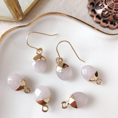 天然石１４kgfピアスさくらカービング 天然石14kgfピアスさくらカービング 天然石14kgfピアスさくら