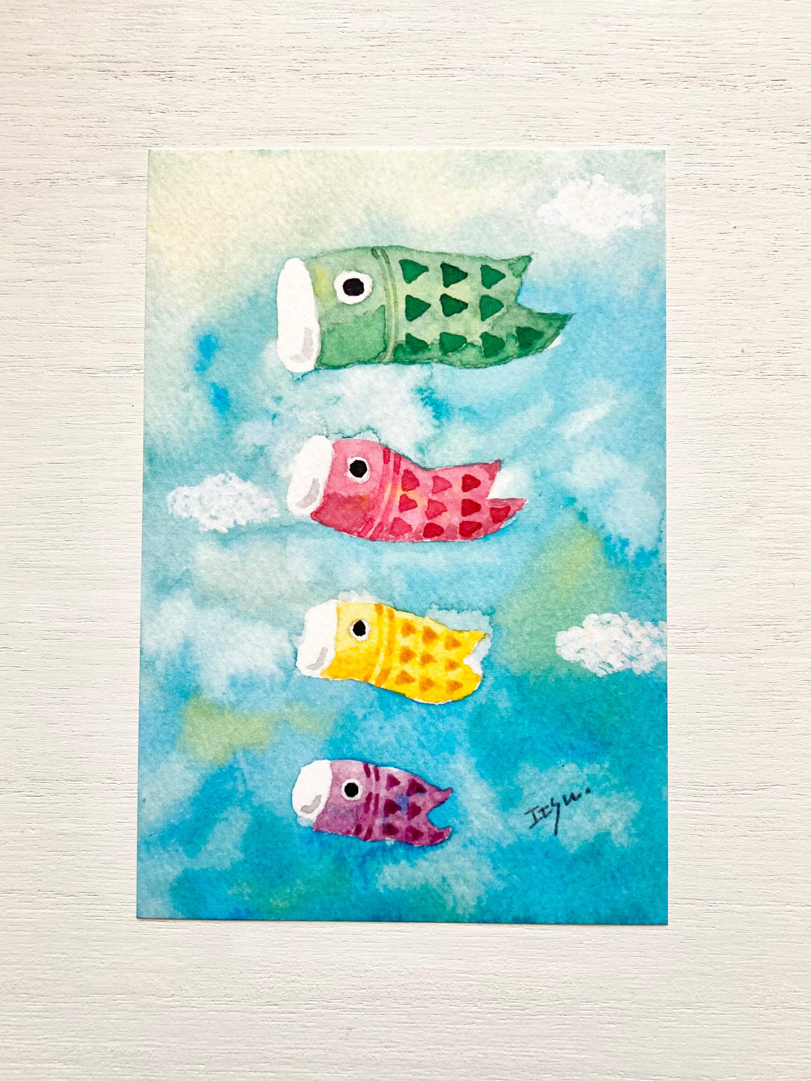 水彩画「可愛い人形」 水彩画「可愛い人形」