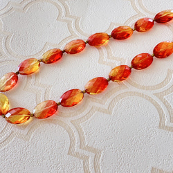 【Necklace Sunset】オレンジ のネックレス 特集掲載 夏 クリア2025 旅気分2025 夏色 8枚目の画像