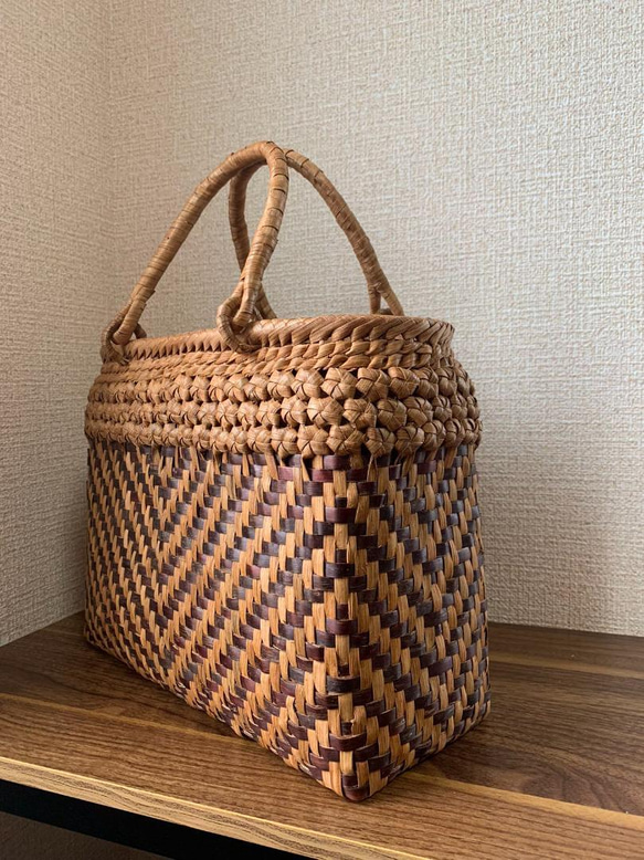 野葡萄/櫻桃皮籃袋，內布，花編，柳編 第2張的照片