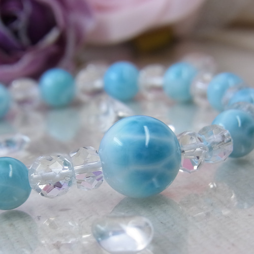 ♥高品質 大粒 ラリマー♥美しいひと粒 ぷるぷる シンプル 素敵 水晶