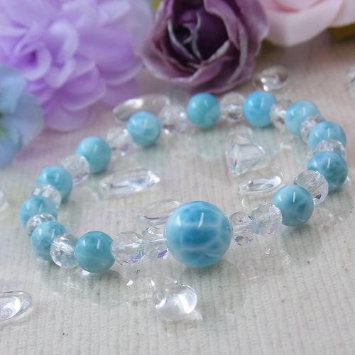 ♥高品質 大粒 ラリマー♥美しいひと粒 ぷるぷる シンプル 素敵 水晶