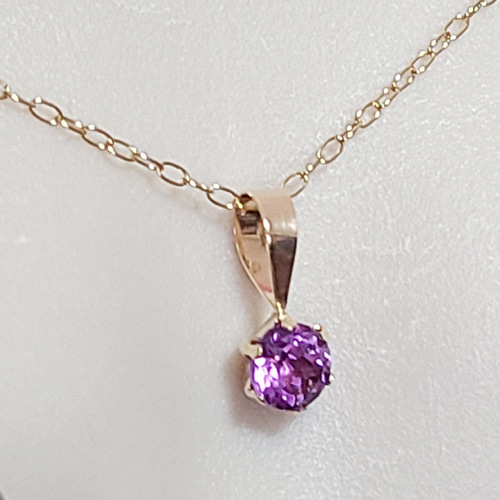 K10(刻印入）ピンクアメジストネックレス愛される貴女に ネックレス