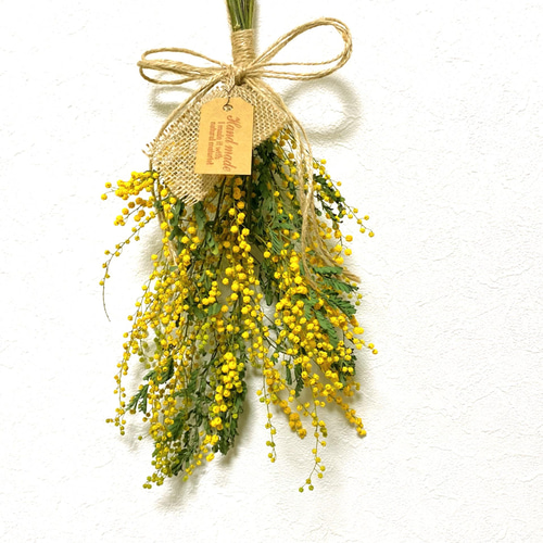 予約販売】ミモザのスワッグ 約30cm〜ドライフラワー 花束
