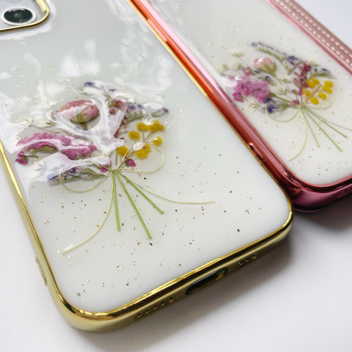 野花のブーケ】 押し花スマホケース iPhoneケース 全機種対応