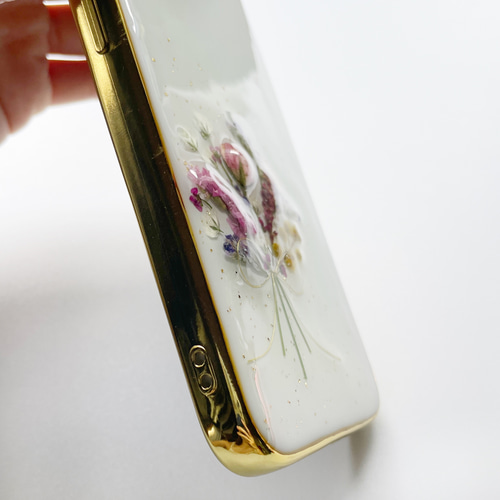 まいページ☆押し花ケース 花束みたいな・.｡*・:押し花 [全機種対応] スマホケース iPhone