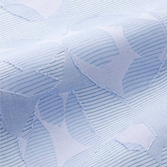 自然素材 綿 コットン 100％ 水玉の浮模様が美しいカーテン「オプトブルー」 目隠し のれん 間仕切り 6枚目の画像