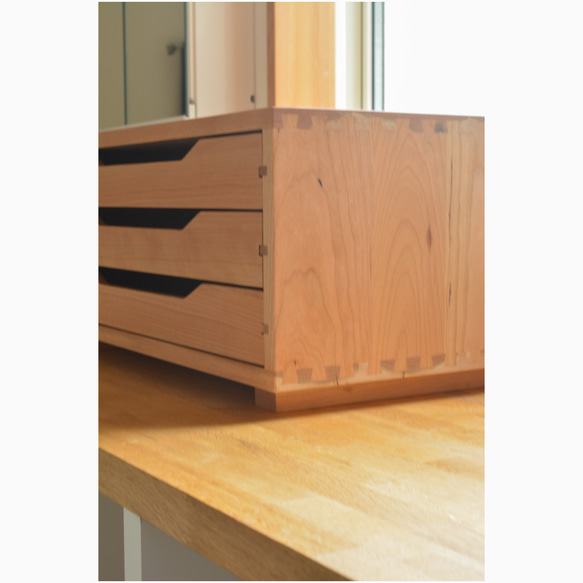 オーダーメイド 職人手作り 小引き出し 収納ケース 卓上収納 オフィス デスク収納 無垢材 木製雑貨 家具 LR2018 5枚目の画像
