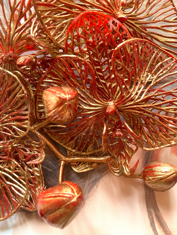 華やかメタルスケルトン胡蝶蘭　髪飾り 4枚目の画像