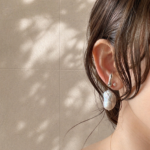 めい様ご確認用♡お名前xパールイヤーカフ silver バロックパール イヤーカフ イヤーカフ Mitsu Pearl（旧Blanc
