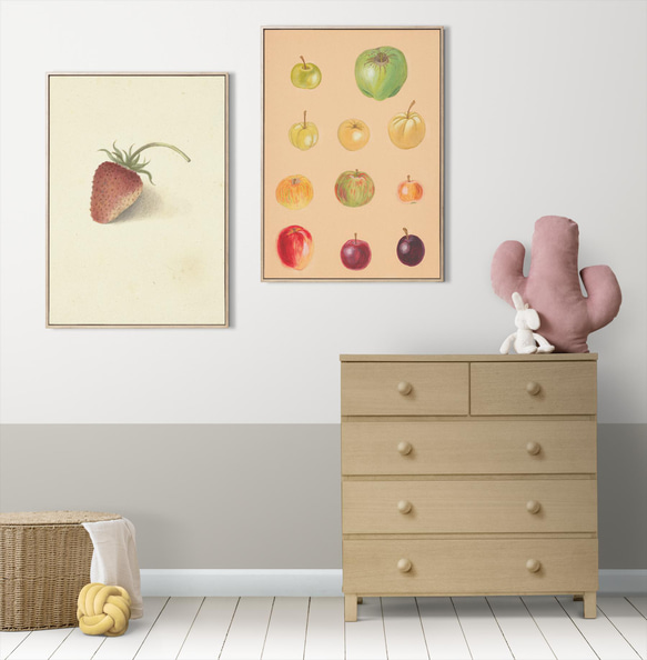 【NO.41】カラフルな林檎アートポスターヴィンテージ☆ボタニカル果物フルーツインテリア☆ハガキ2L判A4A3A2A1 7枚目の画像