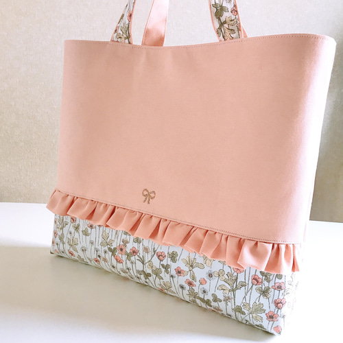 Libartyリバティ＊レッスンバッグ＊ジョセフィンズガーデンピンク  