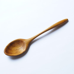 (受注生産)木のカレースプーン（チーク）A022-1 2枚目の画像