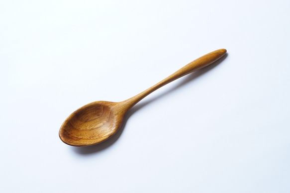(受注生産)木のカレースプーン（チーク）A022-1 2枚目の画像