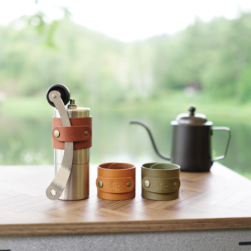 ポーレックス（PORLEX）コーヒーミル レザーグリップ【国産タンニン