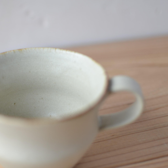 小マグカップ　白マット釉（ティーカップ・コーヒーカップ） 4枚目の画像