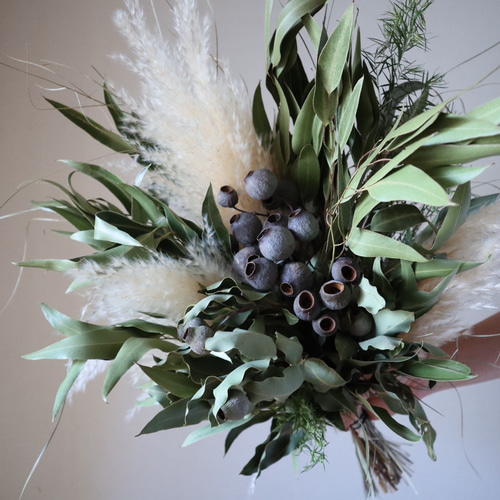 人気】ユーカリたっぷりのさわやかグリーンブーケ 開店祝い 新築祝い