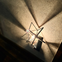 【☆エトワール☆　お星さまのランプ】フットライト　コンセントランプ　おやすみランプ　昭和アンティークガラス使用 2枚目の画像