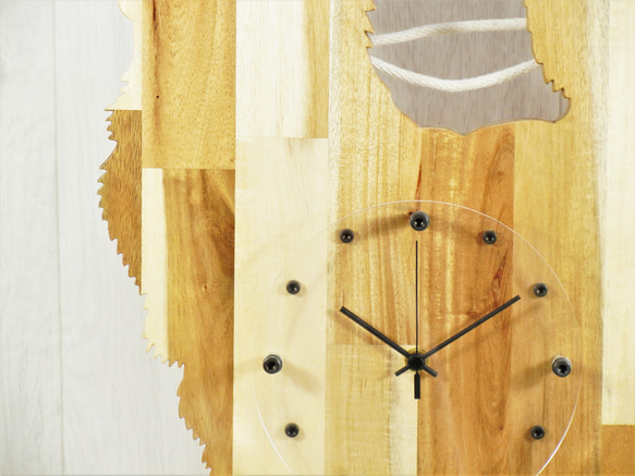 犬形時計　ゴールデンレトリーバー large【木製（アカシア集成材）】（掛け時計） 3枚目の画像