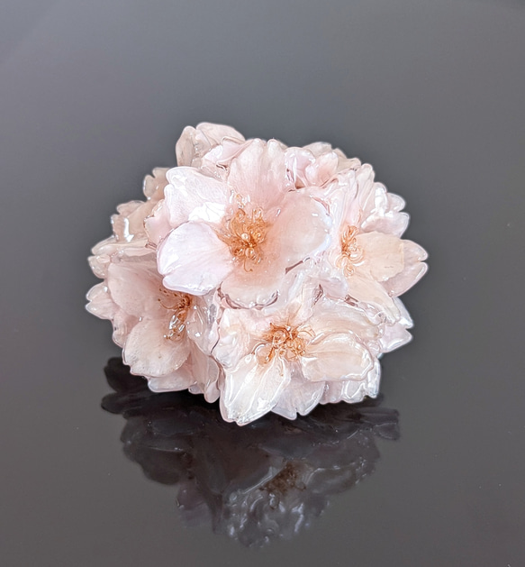 受注制作（約1ヶ月）】Everpink Sakura.本物のお花 満開桜のブローチ