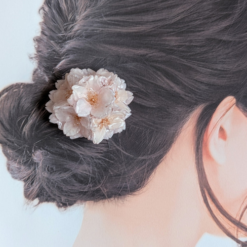 受注制作（約1ヶ月）】Everpink Sakura.本物のお花 満開桜のブローチ