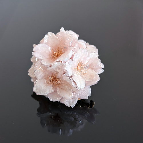受注制作（約1ヶ月）】Everpink Sakura.本物のお花 満開桜のブローチ