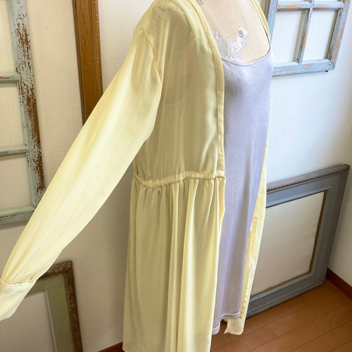 セール価格☆大人の透け感❤️シースルーシフォン素材ロング